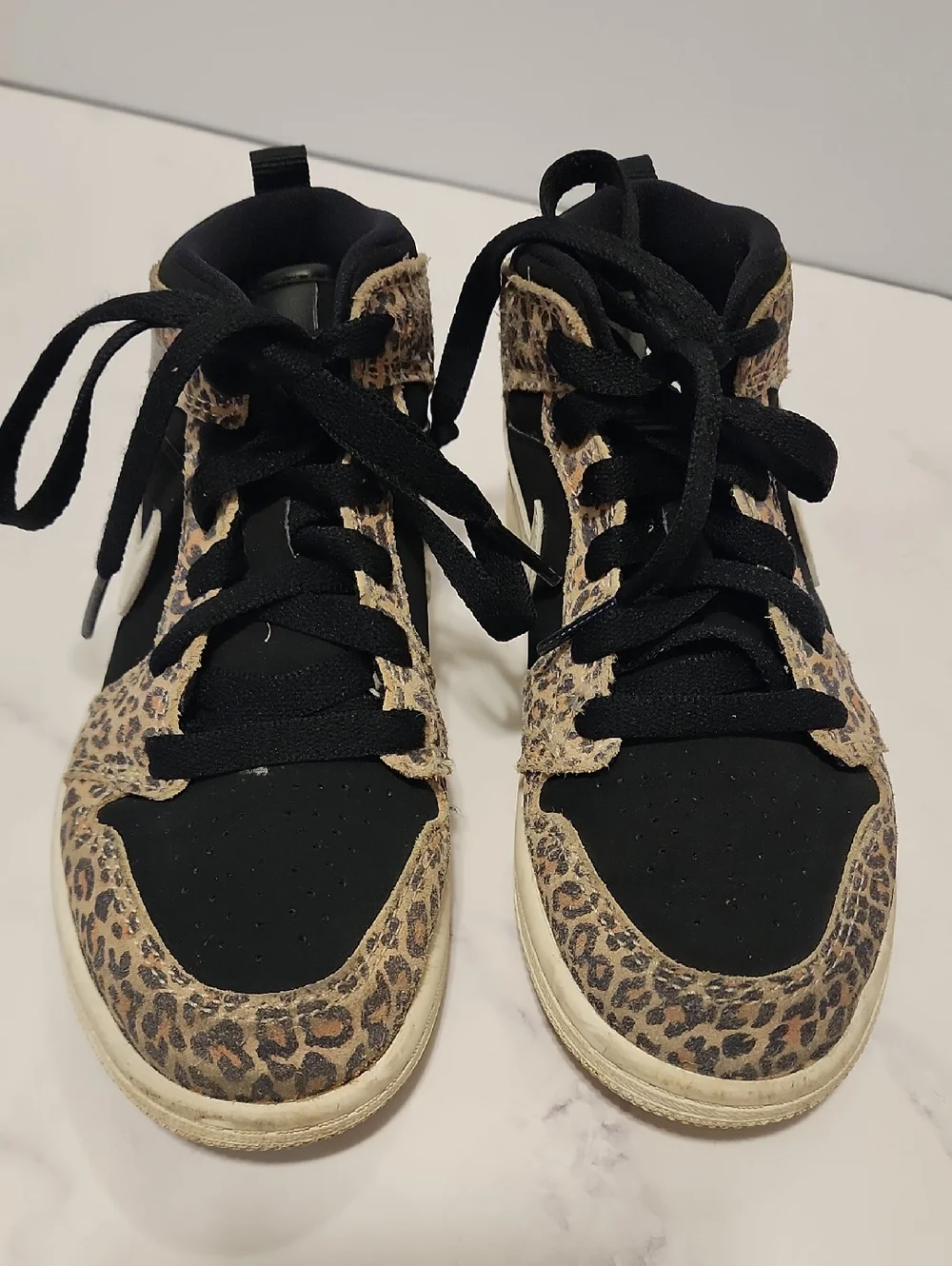 Nike Air Jordan Shoes Leopard Print Youth Size 12C
